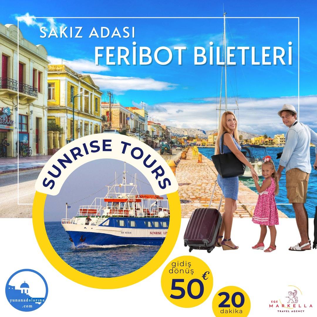 Sunrise firması ile Çeşme çıkışlı Sakız Adası feribot bileti – 2025